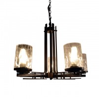 Design lighting Clear Hammered Glass Chandeliers for sale